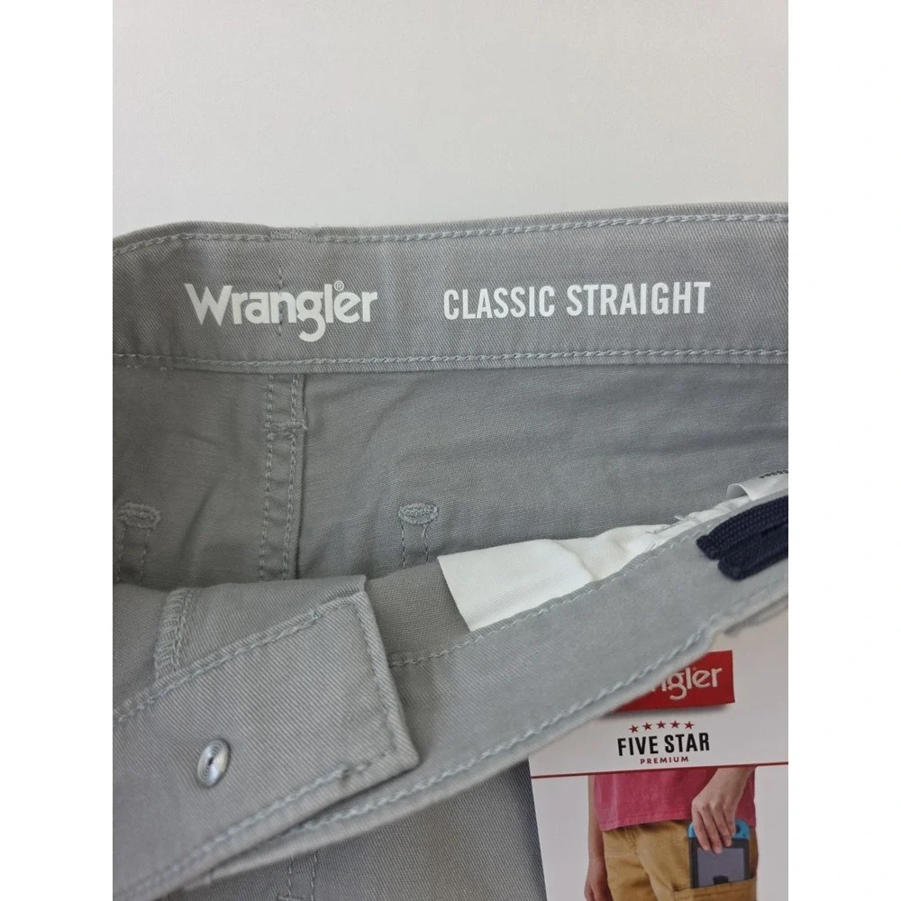 Wrangler Cargo Shorts Boys 16 Regular Gray Five Star Classic Straight - NEW